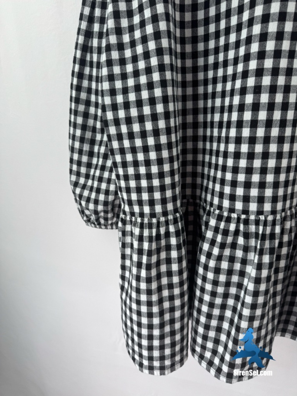1320 Mud Pie Mary Ruffle Dress – Large – Black White Gingham - Picture 11 of 14